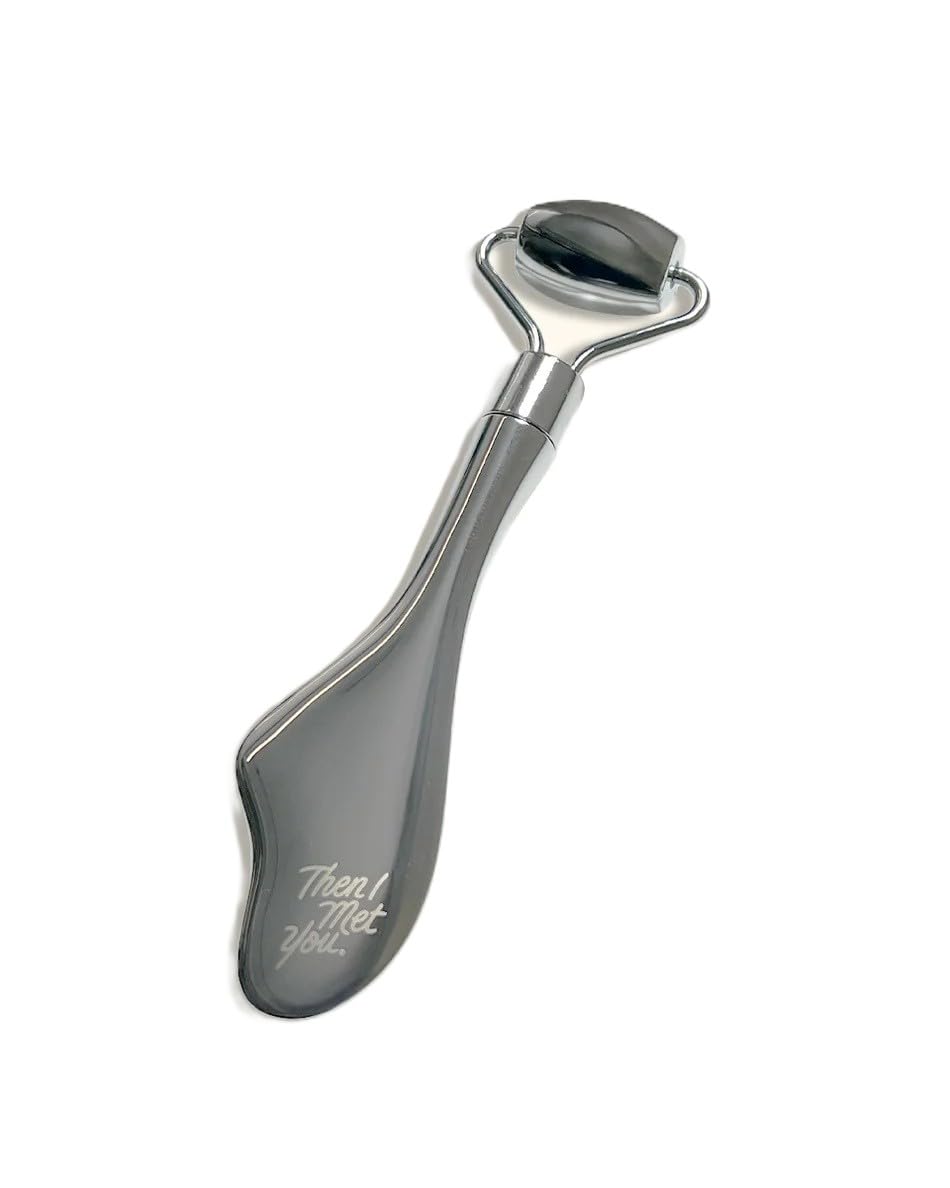 Then I Met You Golki Sculpt & Lift Guasha Roller, Dual-Ended Facial Massage Tool for Lymphatic Drainage, Jawline Sculpting, Puffiness Reduction, Use with Moisturizer and Serum, Home & Travel Skincare