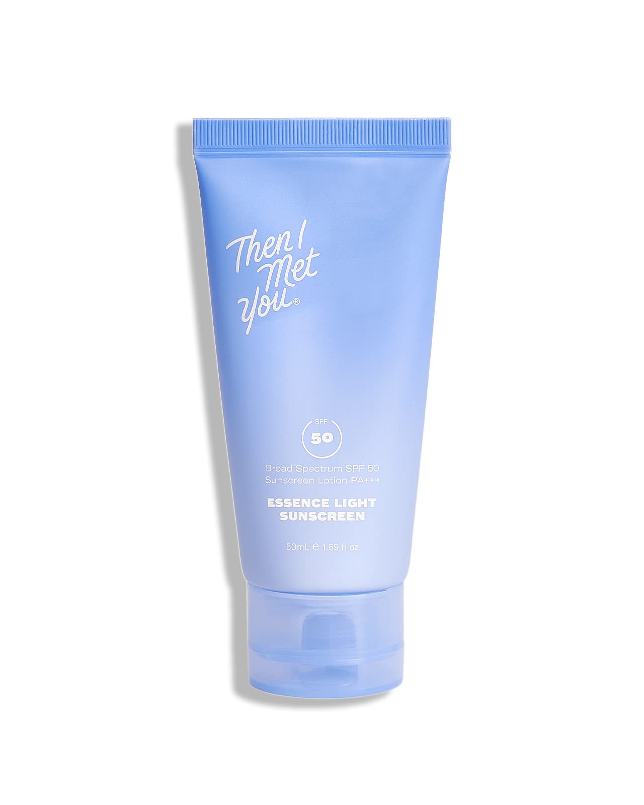 Then I Met You Essence Light Korean Sunscreen, Broad Spectrum SPF 50 Lotion PA+++, with Hyaluronic Acid, Vegan, Cruelty-Free, 1.69 oz