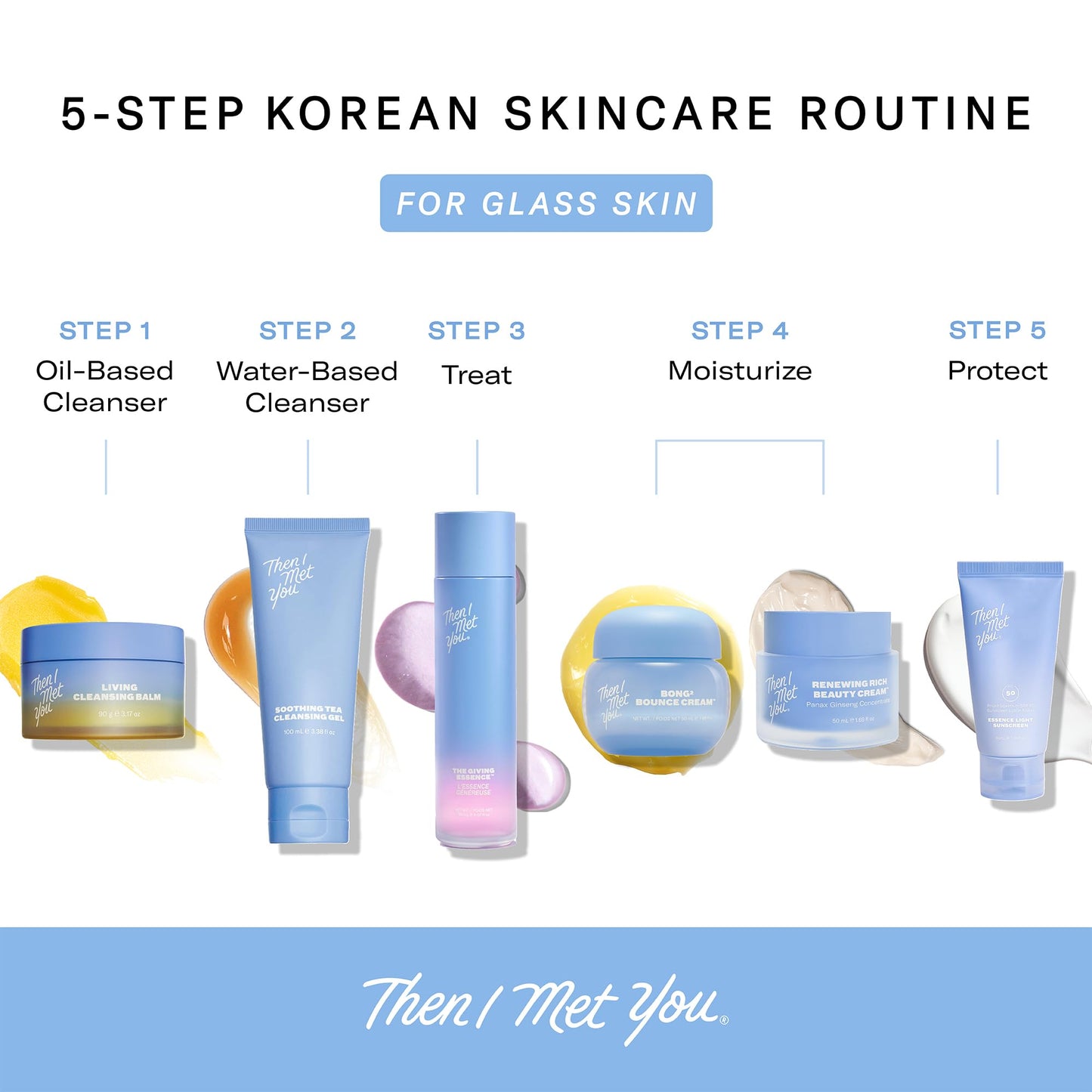 Then I Met You Essence Light Korean Sunscreen, Broad Spectrum SPF 50 Lotion PA+++, with Hyaluronic Acid, Vegan, Cruelty-Free, 1.69 oz