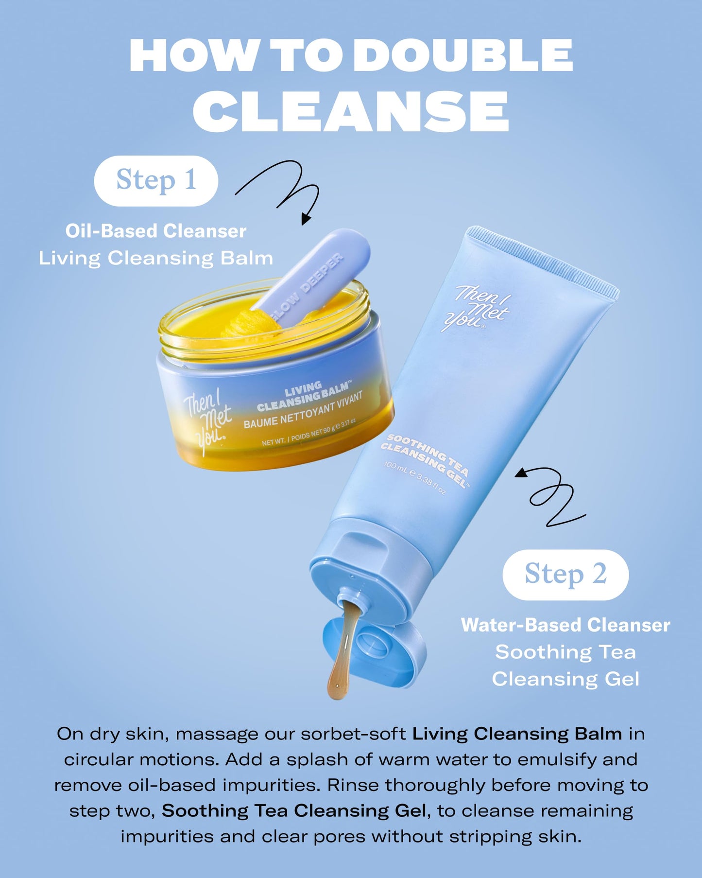 Then I Met You Living Cleansing Balm, Makeup Remover, Cleansing Oil, Face Cleanser, Melts Makeup & Sunscreen, Non-Stripping Zero Residue Oil Cleanser, First-Step Clean Vegan Korean Skincare