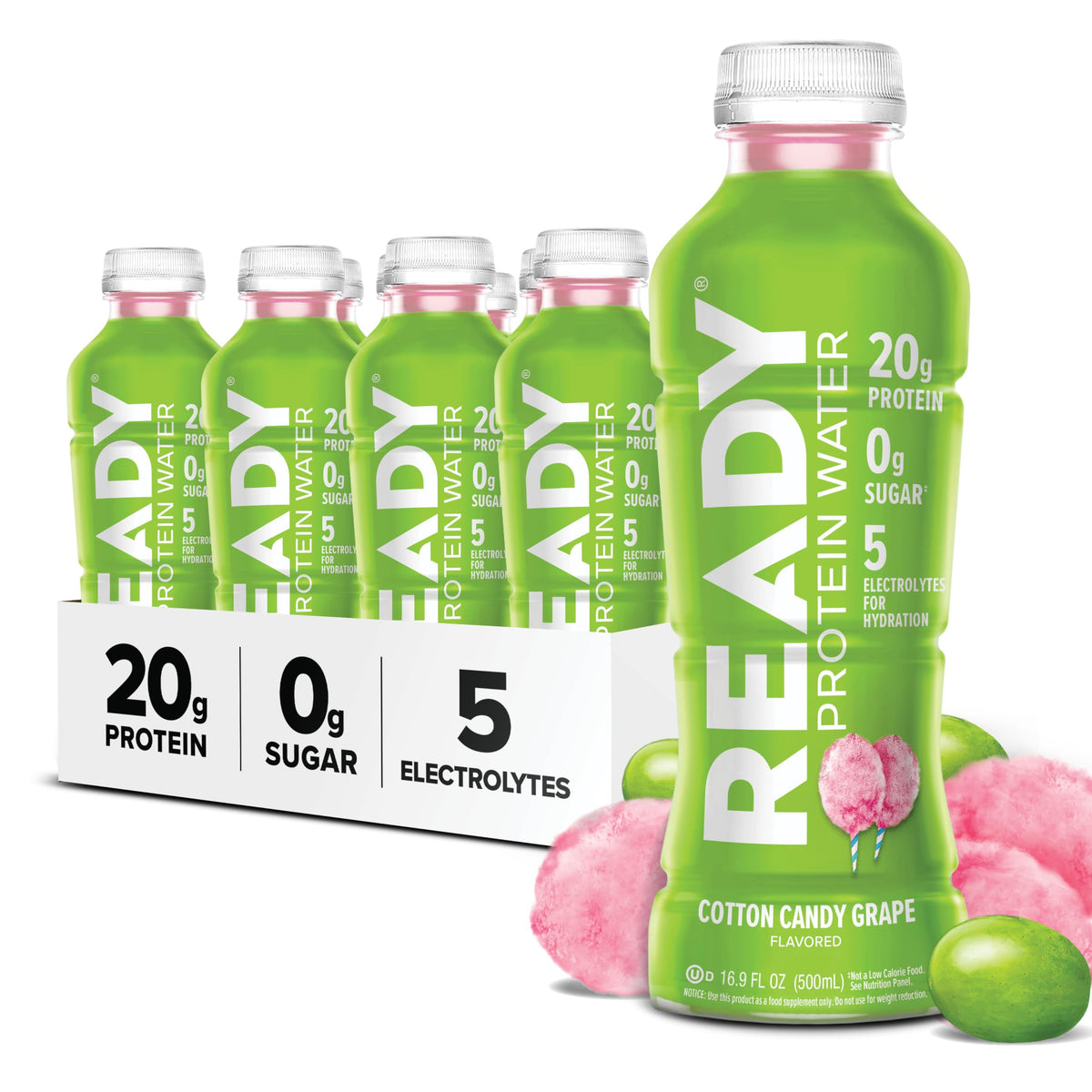 Ready Clear Protein Water, Mixed Berry, 20g Whey Protein Isolate, 12 Pack