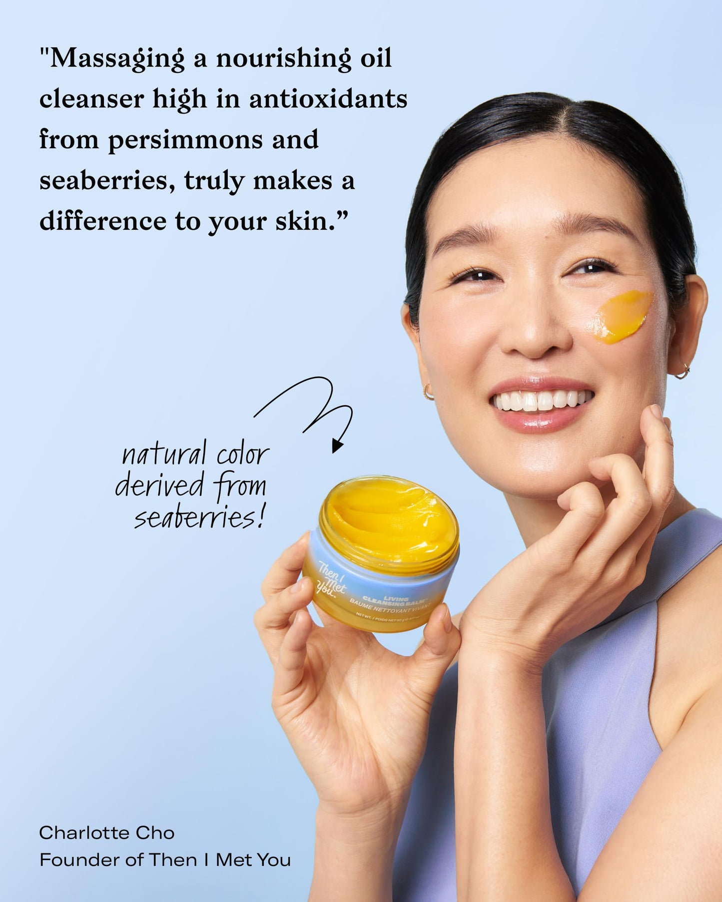 Then I Met You Living Cleansing Balm, Makeup Remover, Cleansing Oil, Face Cleanser, Melts Makeup & Sunscreen, Non-Stripping Zero Residue Oil Cleanser, First-Step Clean Vegan Korean Skincare